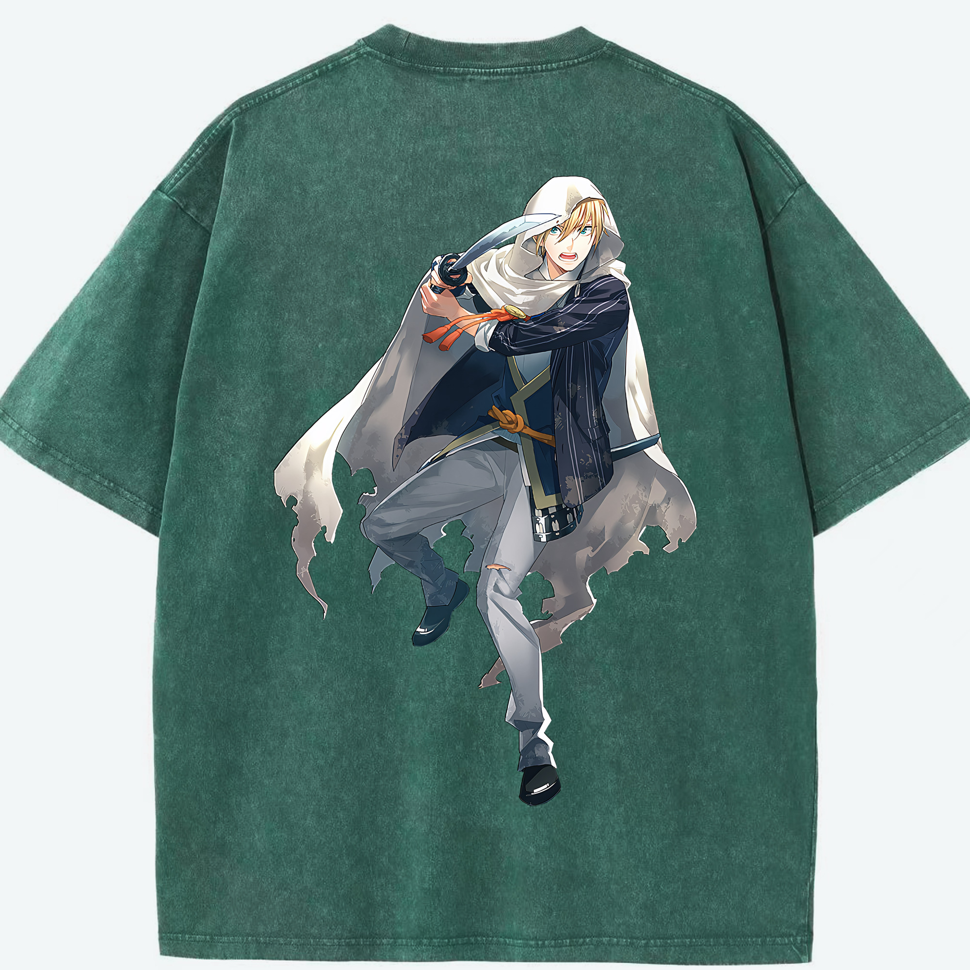 （画像用） 刀剣乱舞 Touken Ranbu 綿100% ヴィンテージ風 半袖Tシャツ（背面プリント）
